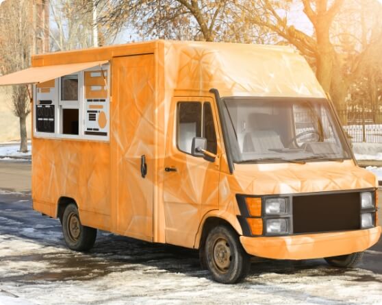 黄色のキッチンカー